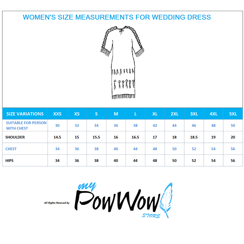 Native American Woman’s Beaded Yoke Dress for Powwow PWYD501