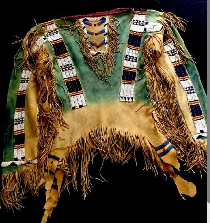 Native American Beaded War Shirt Powwow Regalia PWS836