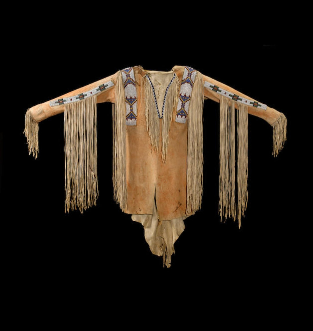 Native American Beaded Buckskin War Shirt Powwow Regalia PWS142