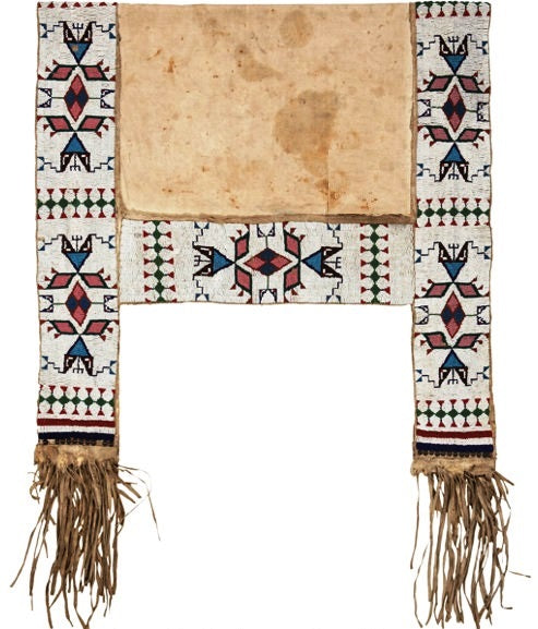 Handcrafted Native American Beaded Horse Regalia Saddle Blanket PWSD120