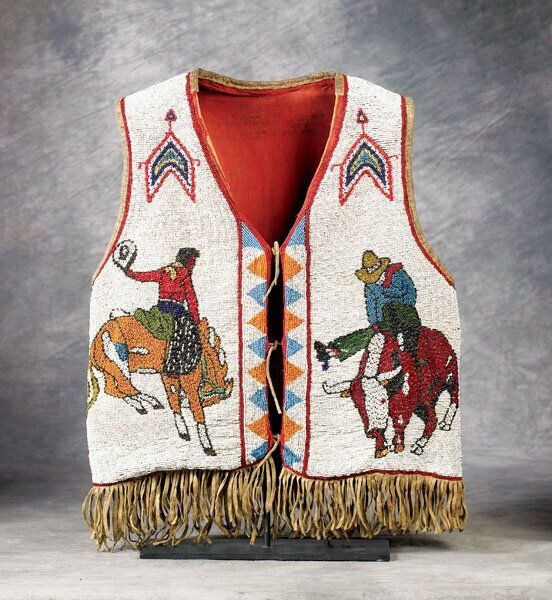 Native American Powwow Beaded Vest for Men NV205