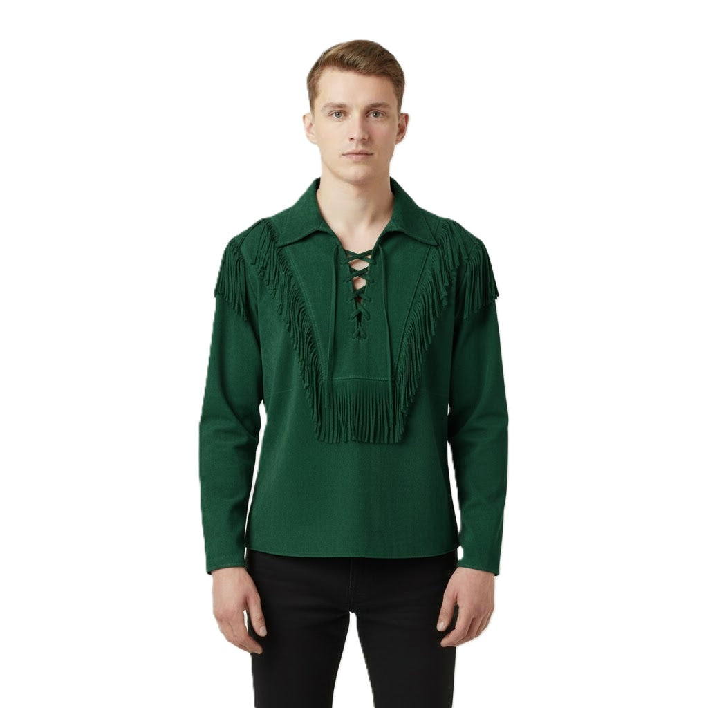 Mountain Man Buckskin Leather Shirt for Men PMS517