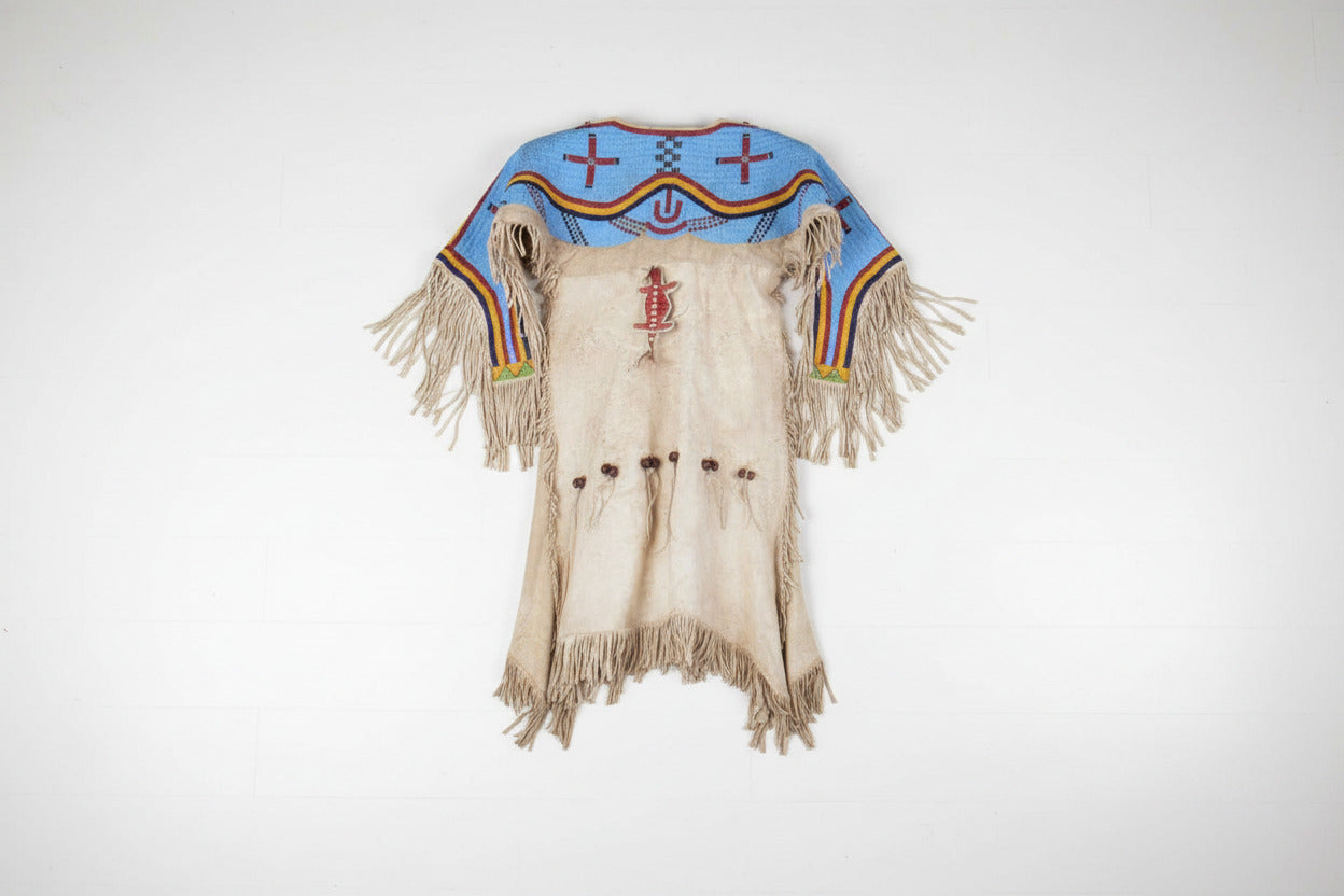 Native American Woman’s Beaded Yoke Dress