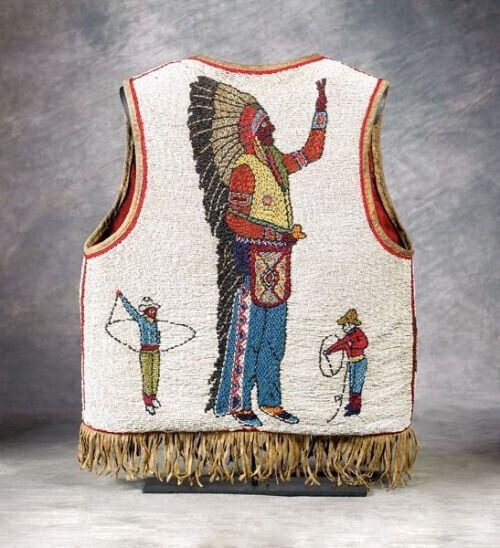 Native American Powwow Beaded Vest for Men NV205