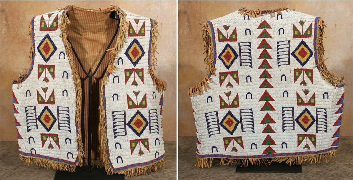 Native American Powwow Beaded Vest for Men NPV105