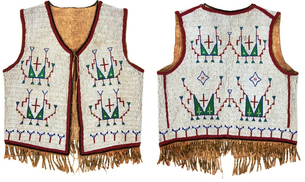 Native American Powwow Beaded Vest for Men NPV234