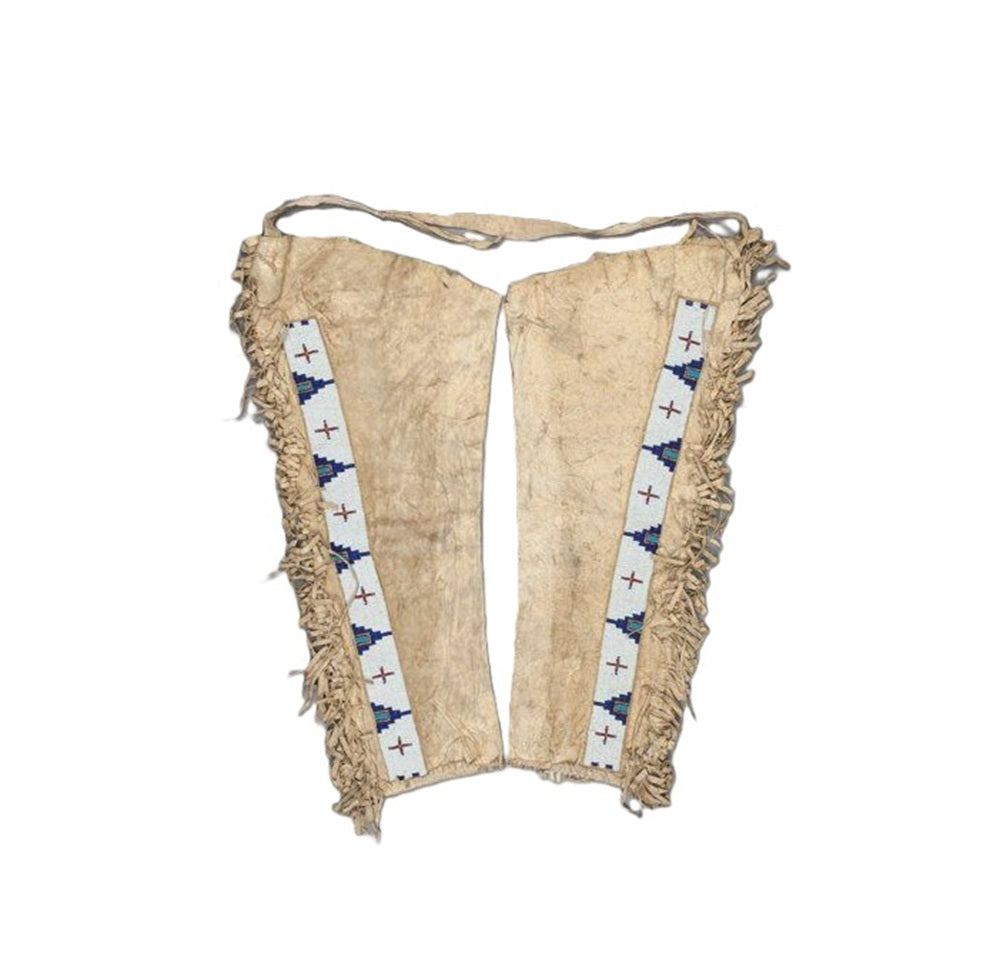 Native American Beaded Chaps – Handmade Tribal Leather – PowwowRegaliaStore