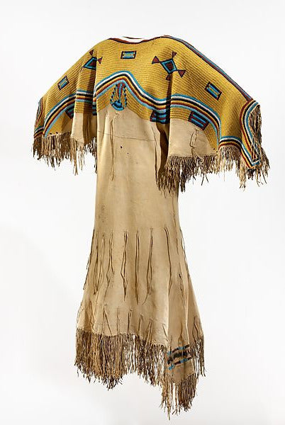 Native American Woman’s Beaded Yoke Dress for Powwow PWYD504