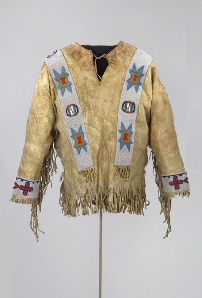 Native American Beaded War Shirt Powwow Regalia PWS174