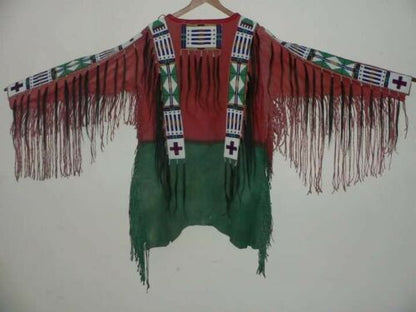 Native American Beaded War Shirt Powwow Regalia PWS697