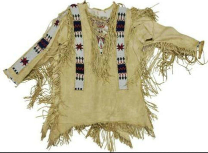 Native American Beaded War Shirt Powwow Regalia PWS814
