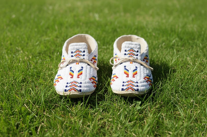 Native American Beaded Moccasins for Powwow PWMC601