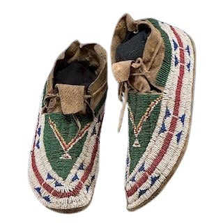 Native American Beaded Moccasin