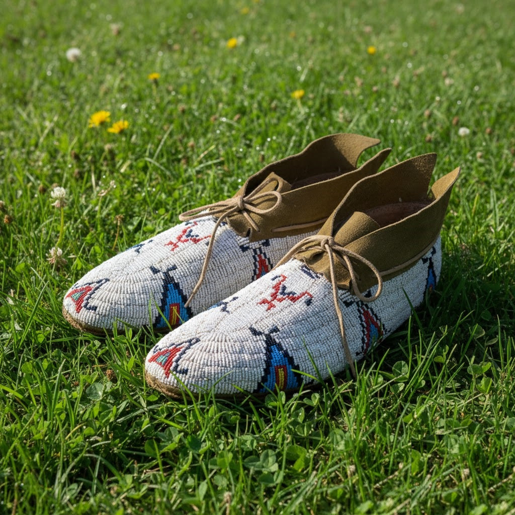 Native American Beaded Moccasin
