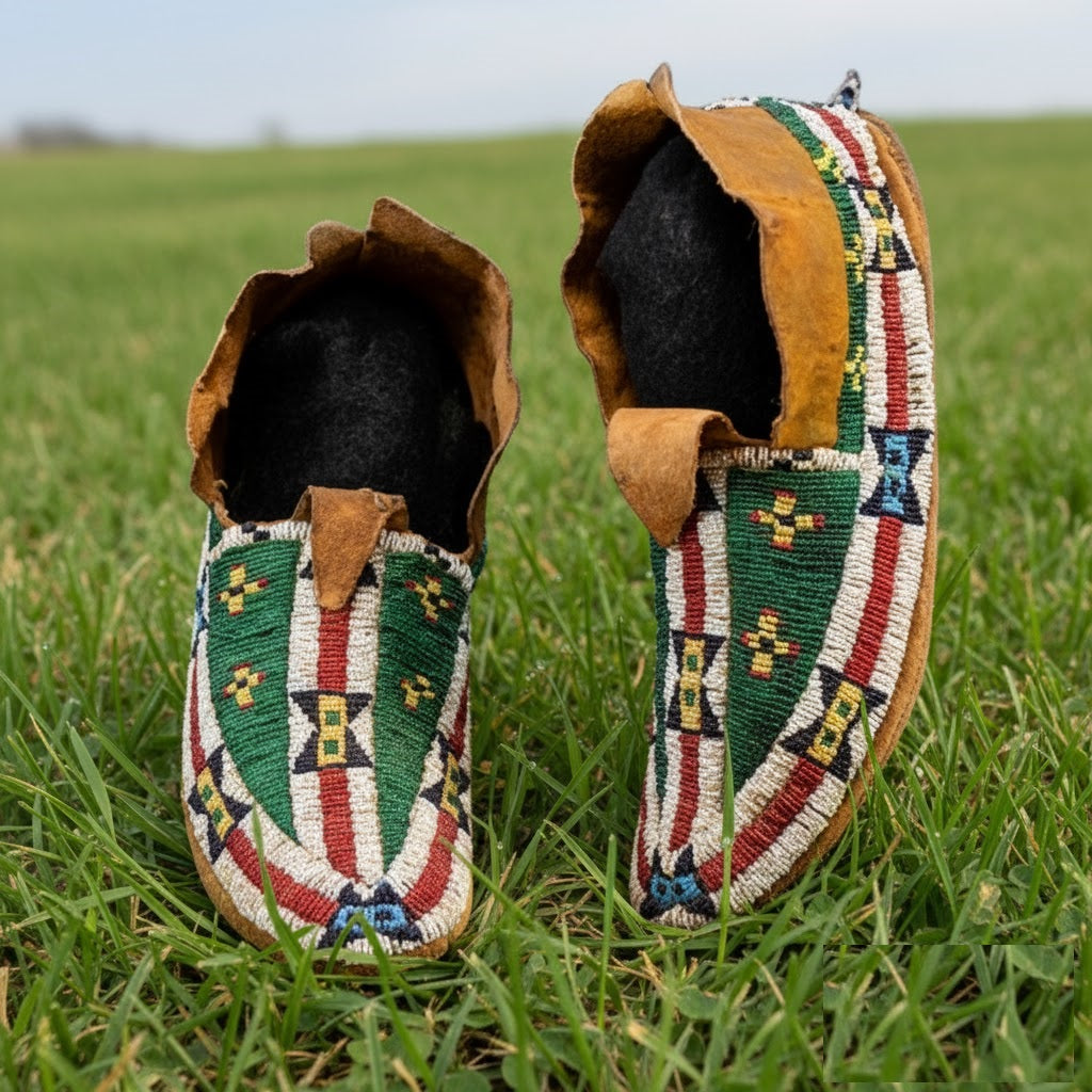 Native American Beaded Moccasin