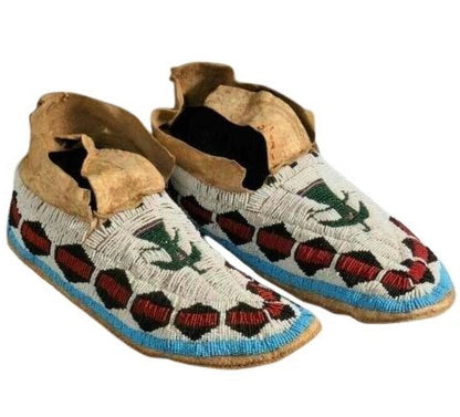 Native American Thunder Bird Beaded Moccasin