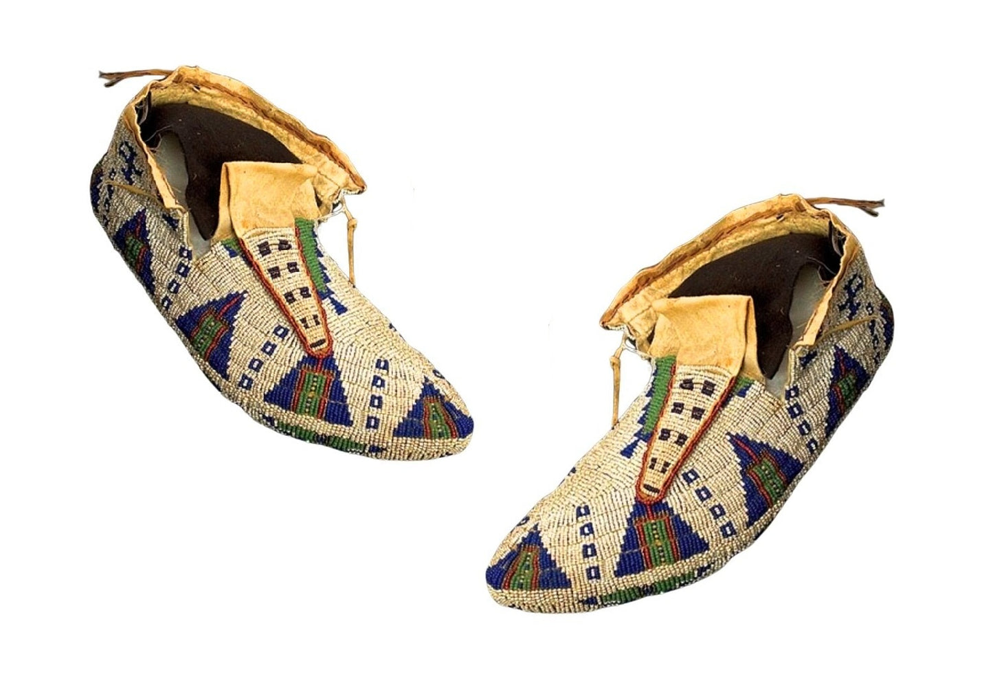 Native American Beaded Moccasins for Powwow PWMC725