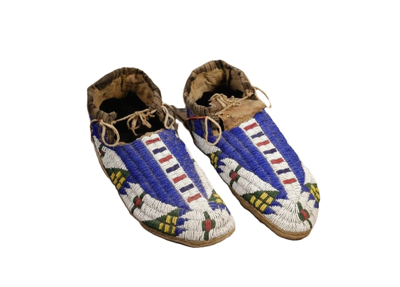 Native American Beaded Moccasins for Powwow PWMC742