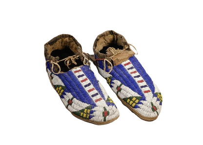 Native American Beaded Moccasins for Powwow PWMC742