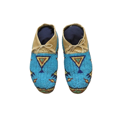 Native American Beaded Moccasins for Powwow PWMC758