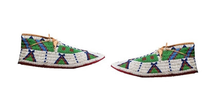 Native American Beaded Moccasins for Powwow PWMC766