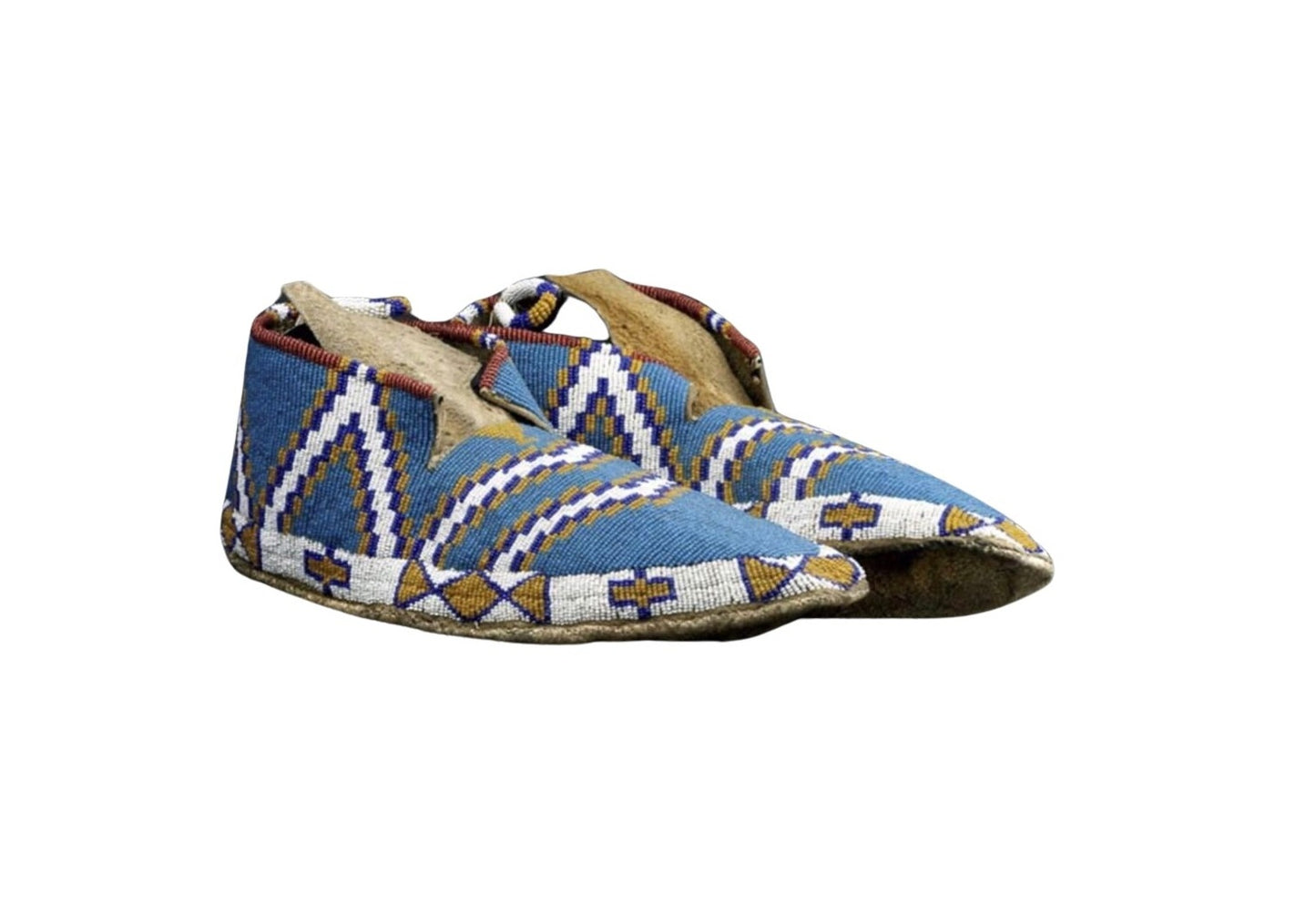 Native American Beaded Moccasins for Powwow PWMC792