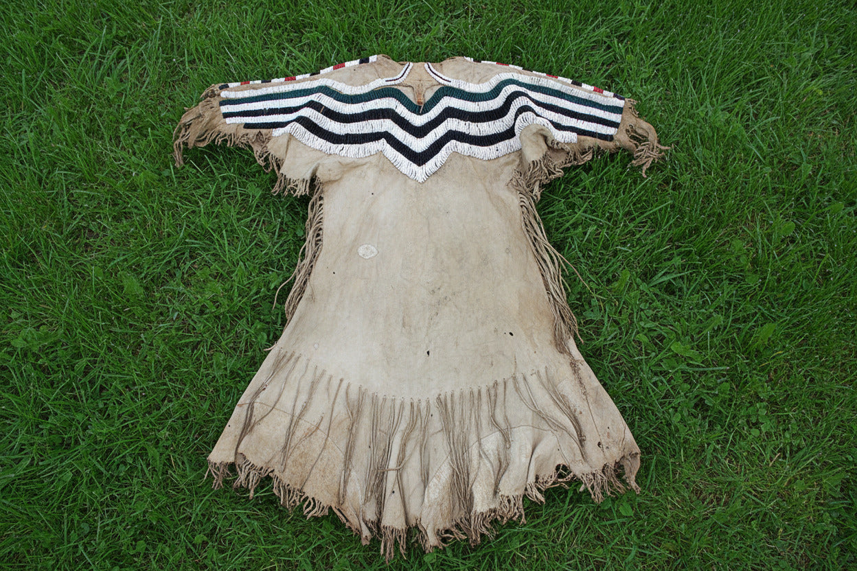 Native American Woman’s Beaded Yoke Dress for Powwow PWYD510