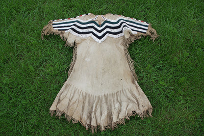 Native American Woman’s Beaded Yoke Dress for Powwow PWYD510
