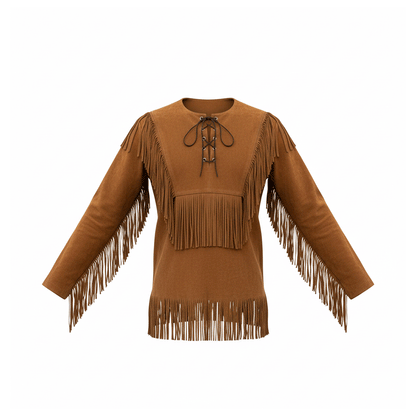 Mountain Man Buckskin Leather Shirt for Men PMS501