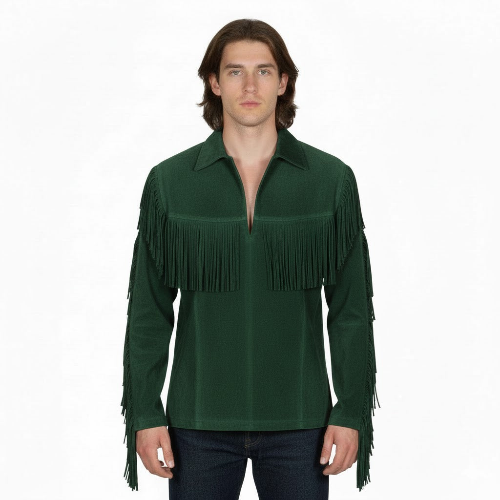 Mountain Man Buckskin Leather Shirt for Men PMS513