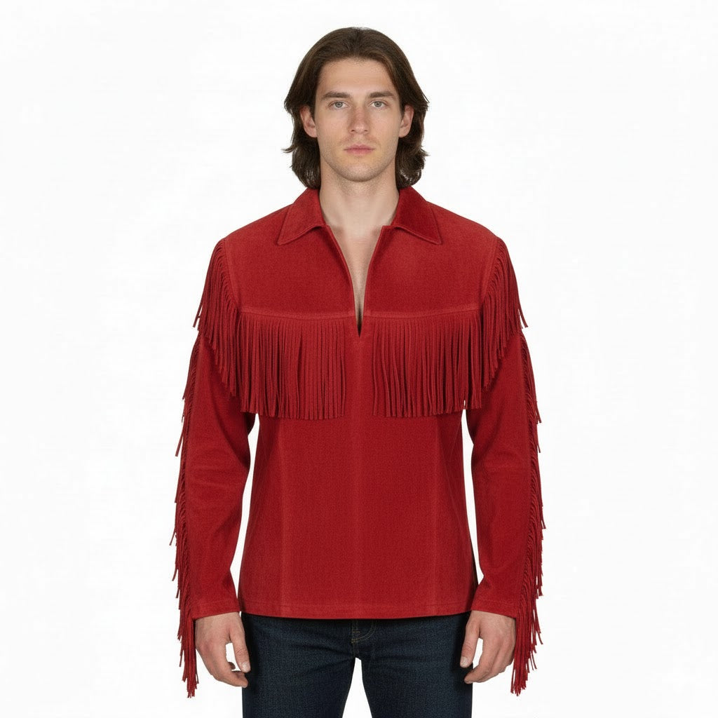 Mountain Man Buckskin Leather Shirt for Men PMS513