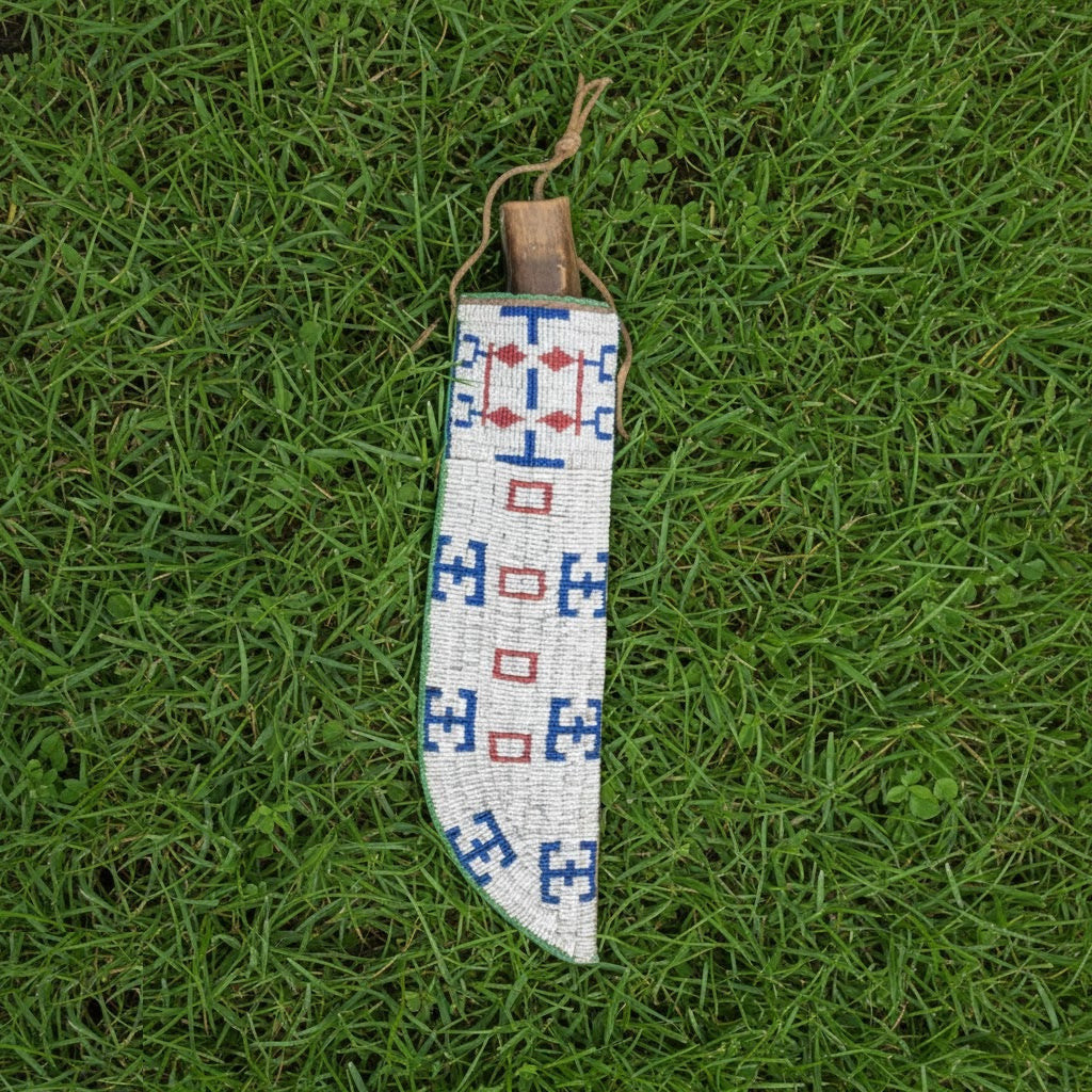 Native American Beaded Knife Sheath