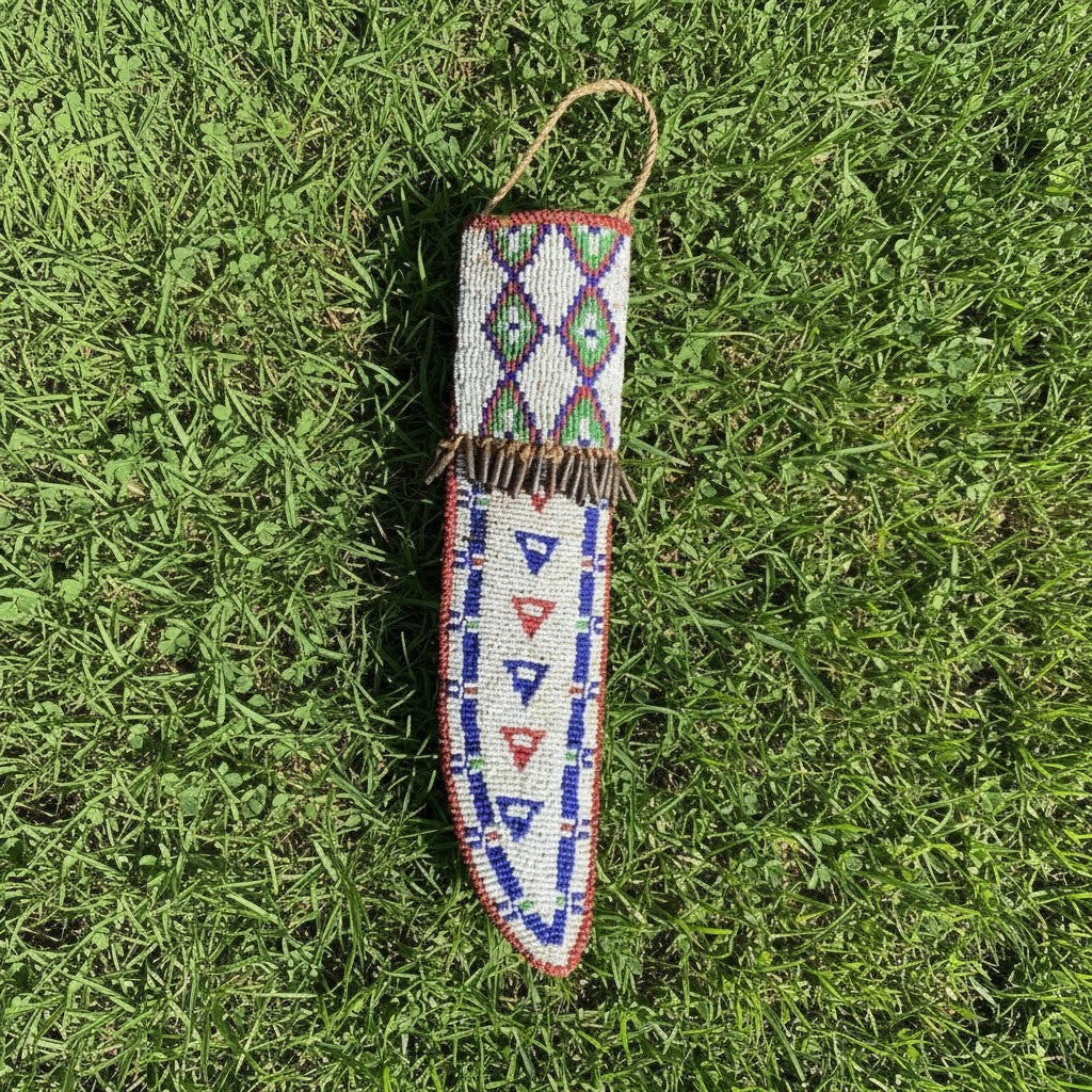 Native American Beaded Knife Sheath