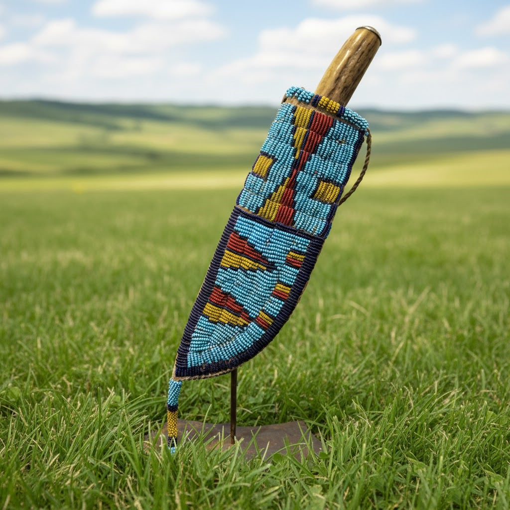 Native American Beaded Knife Sheath