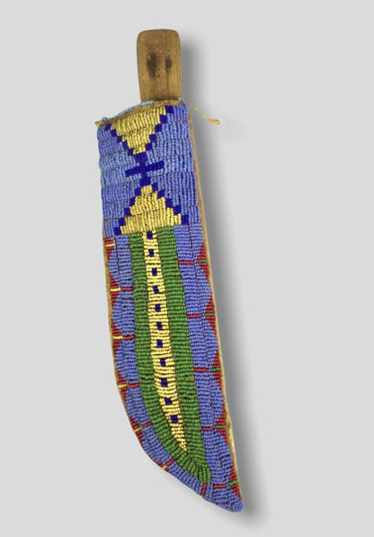 Native American Beaded Knife Sheath for Powwow PWKN105