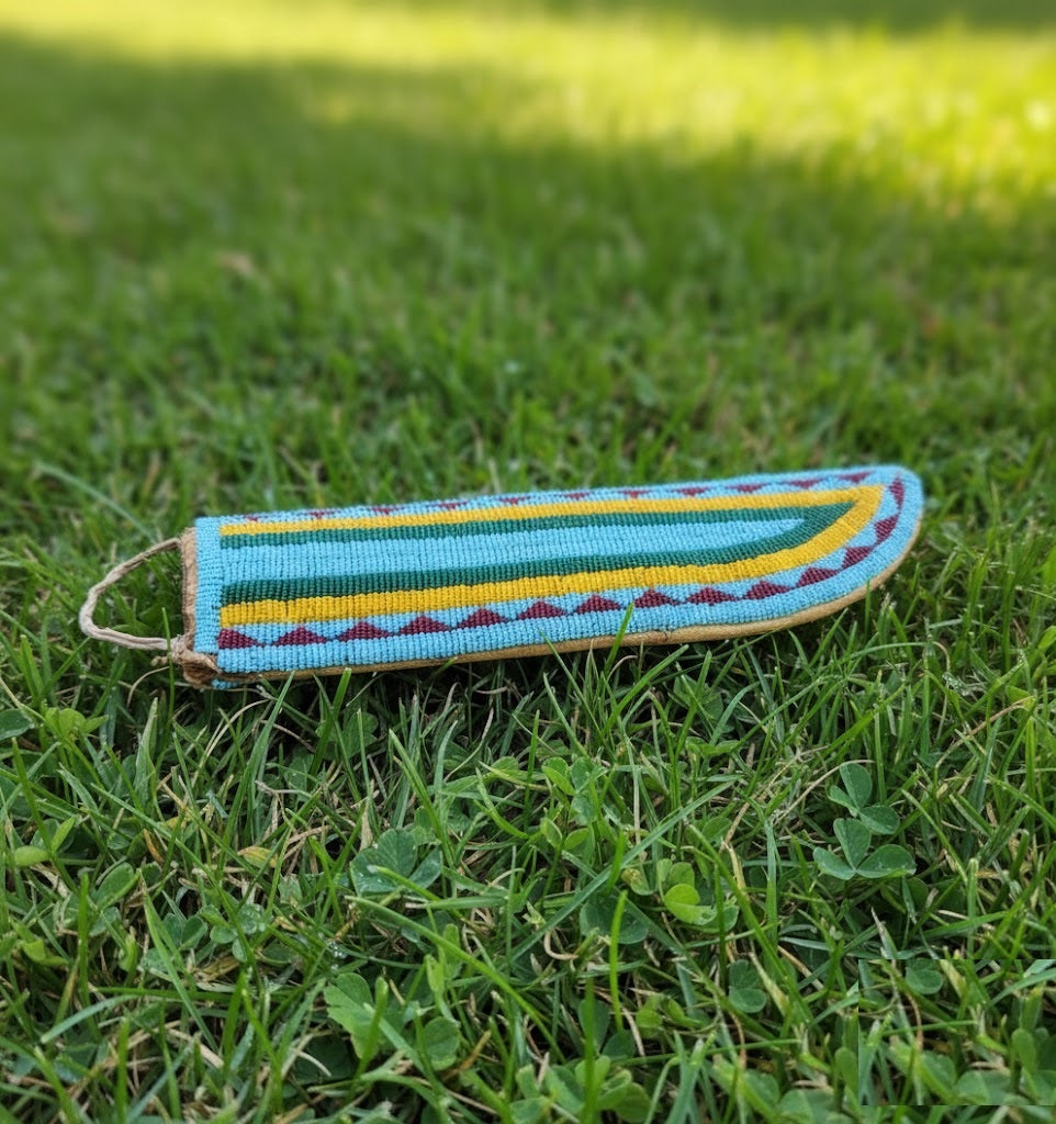 Native American Beaded Knife Sheath for Powwow PWKN108