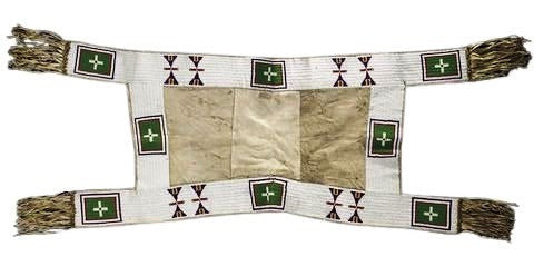 Handcrafted Native American Beaded Horse Regalia Saddle Blanket PWSD112