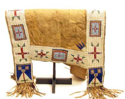 Handcrafted Native American Beaded Horse Regalia Saddle Blanket PWSD113