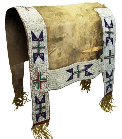 Handcrafted Native American Beaded Horse Regalia Saddle Blanket PWSD116