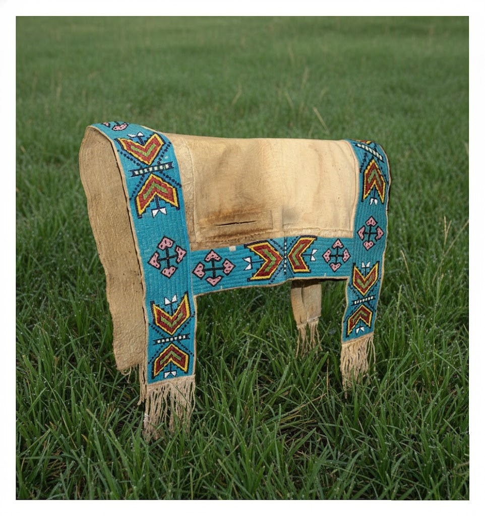 Native American Beaded Saddle Blanket