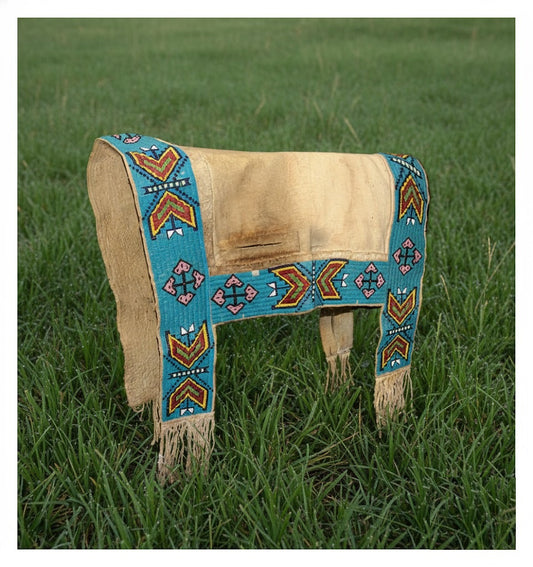Native American Beaded Saddle Blanket