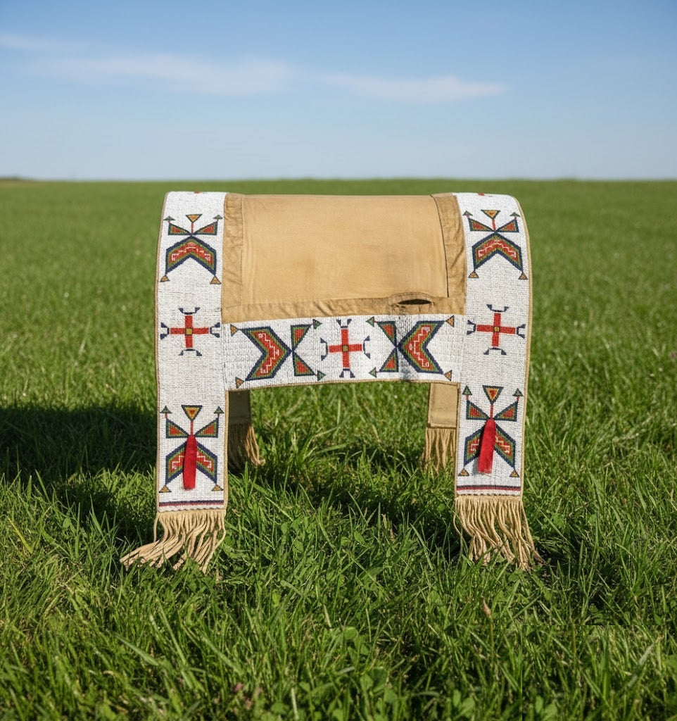 Native American Beaded Saddle Blanket
