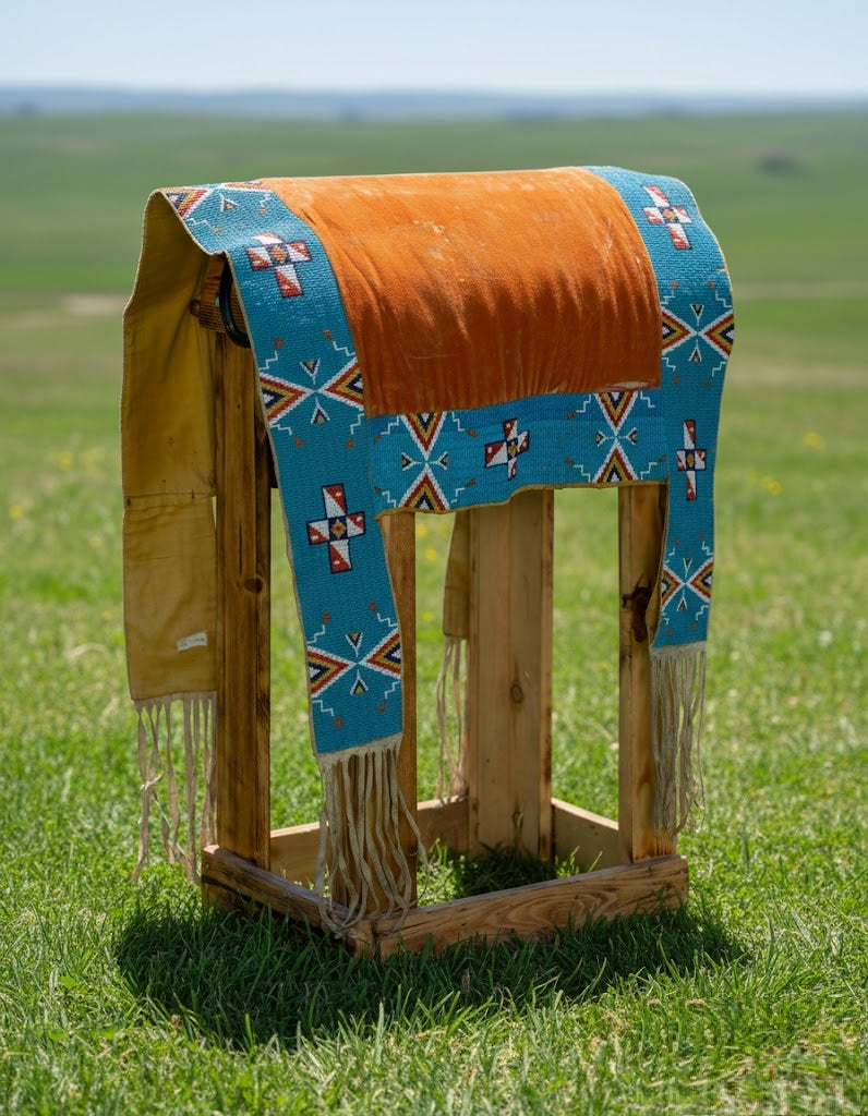 Native American Beaded Saddle Blanket