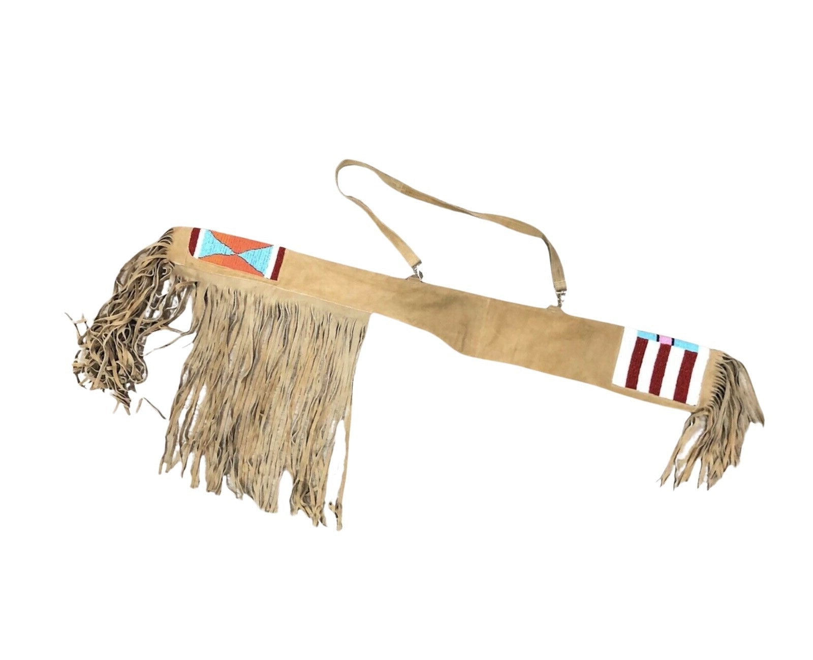 Traditional Native American sheath with arrows on a white background