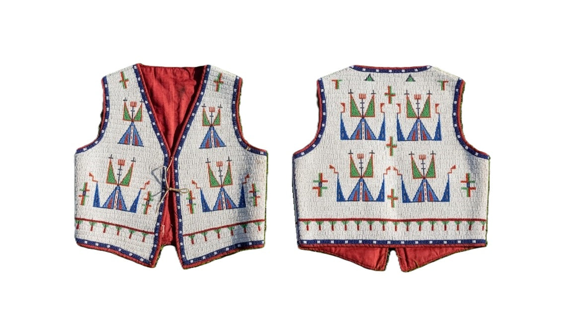 Native American Powwow Beaded Vest for Men NPV214