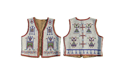 Beaded vests on a white background