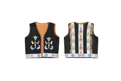 Native American Powwow Black Wool
