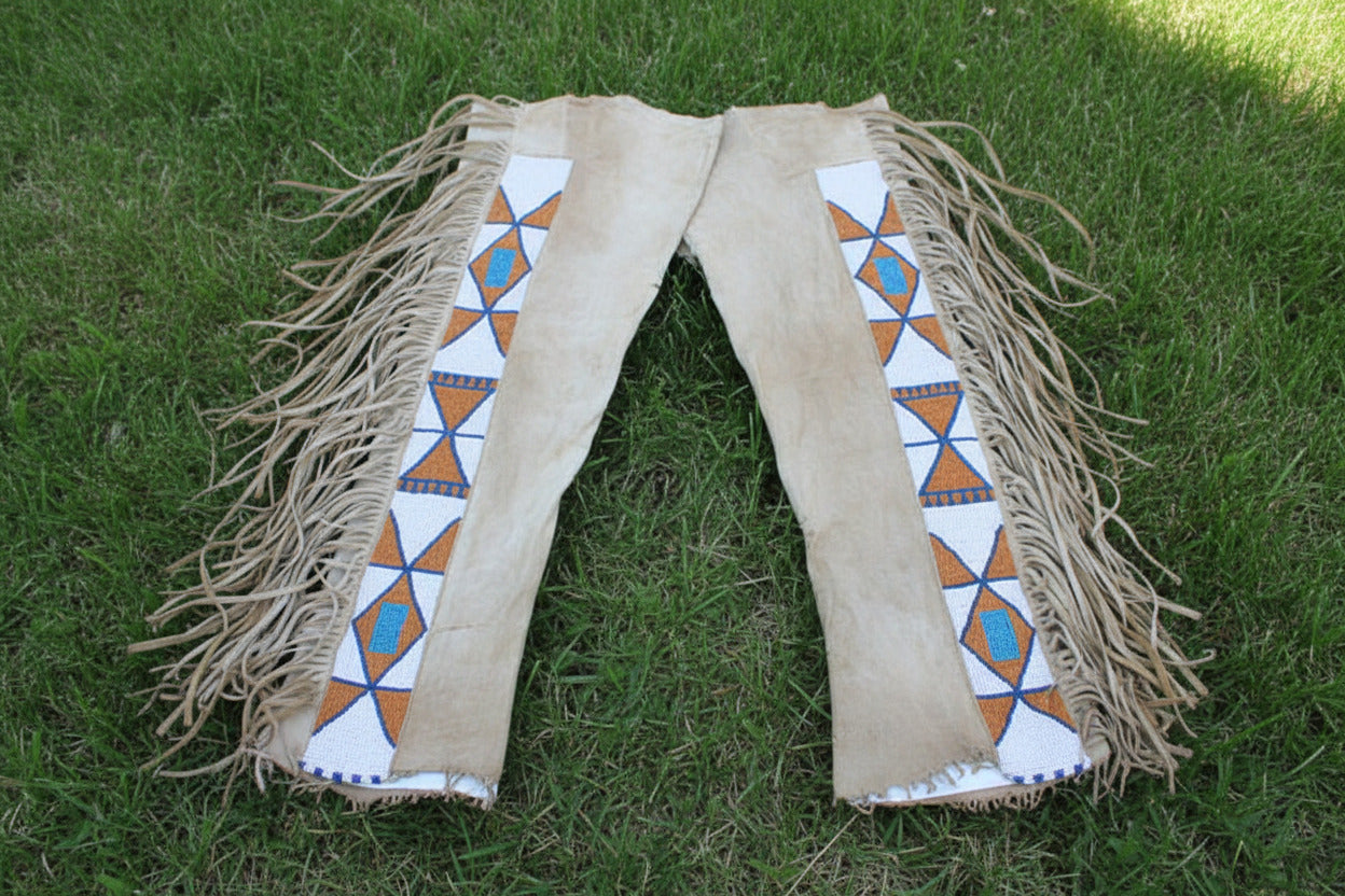 Native American Beaded Leather chaps