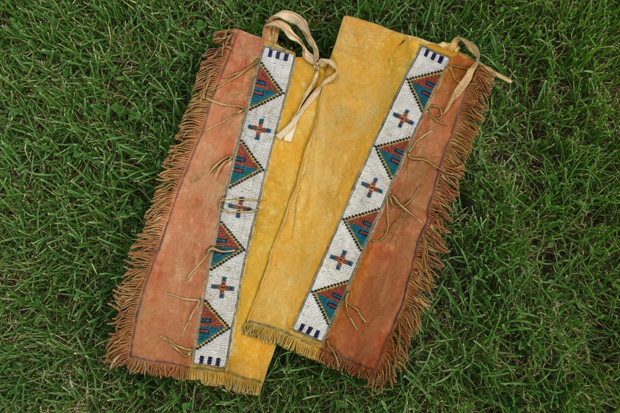 Native American Beaded Leather chaps 