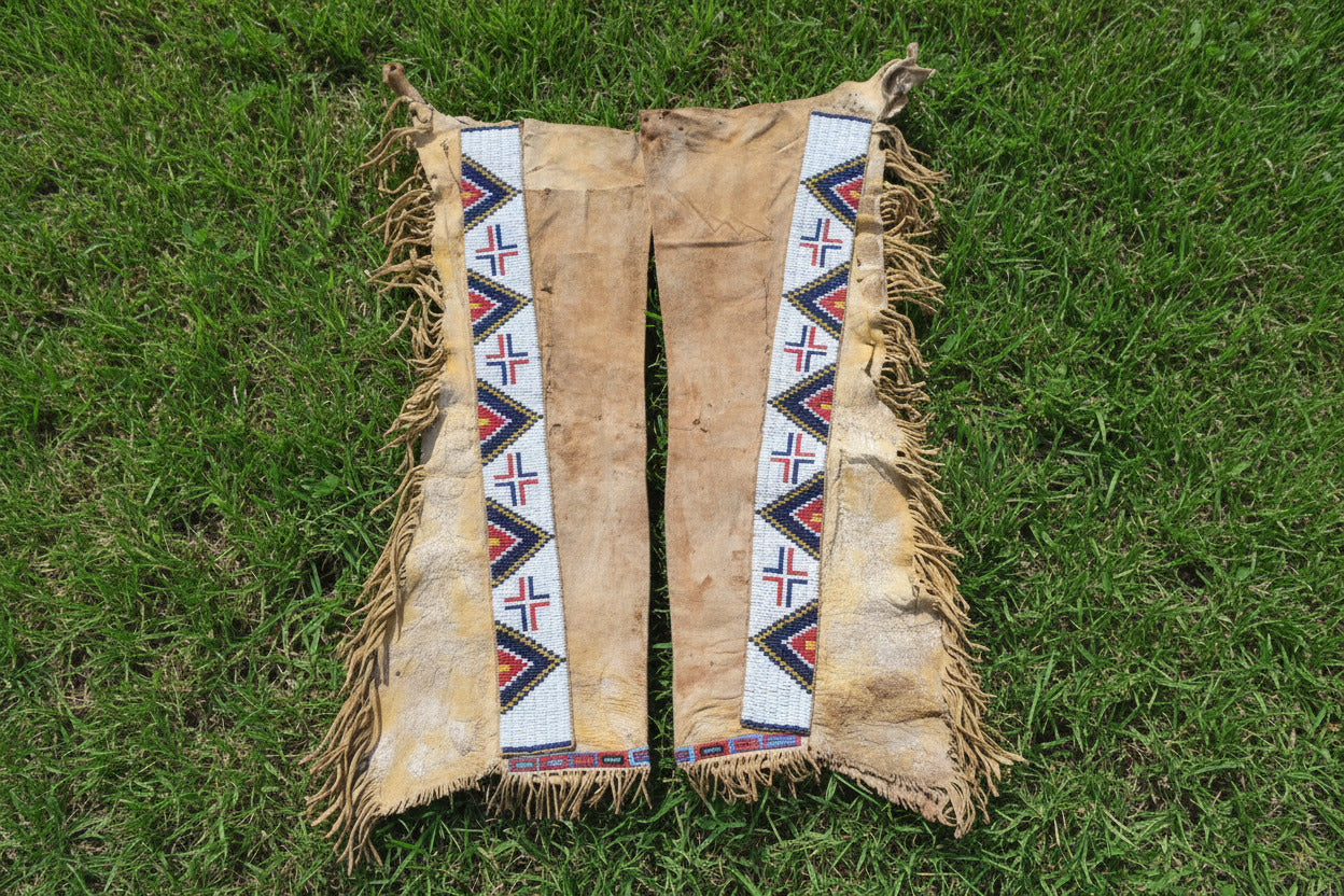 Native American Beaded Leather chaps 